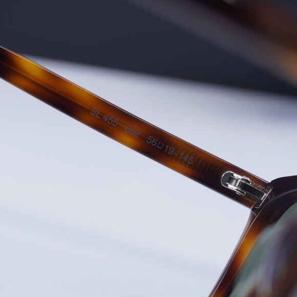 Saint Laurent SL455 002 Square Sunglasses - Havana/Green - Picture 6 of 9